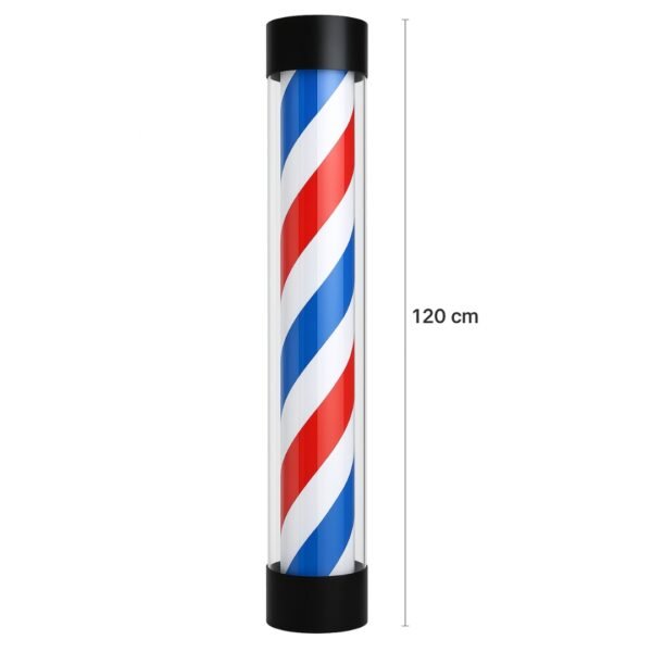 Letrero Luz Poste De Barbería Giratorio Eléctrico De 1.20cm