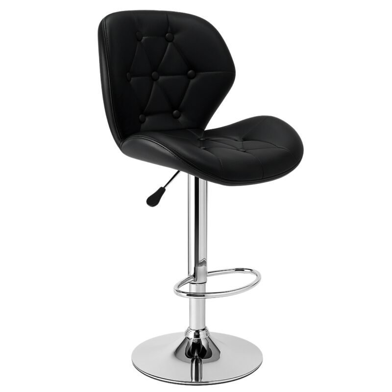 Silla Bar Bari Botones Negra Moblihouse