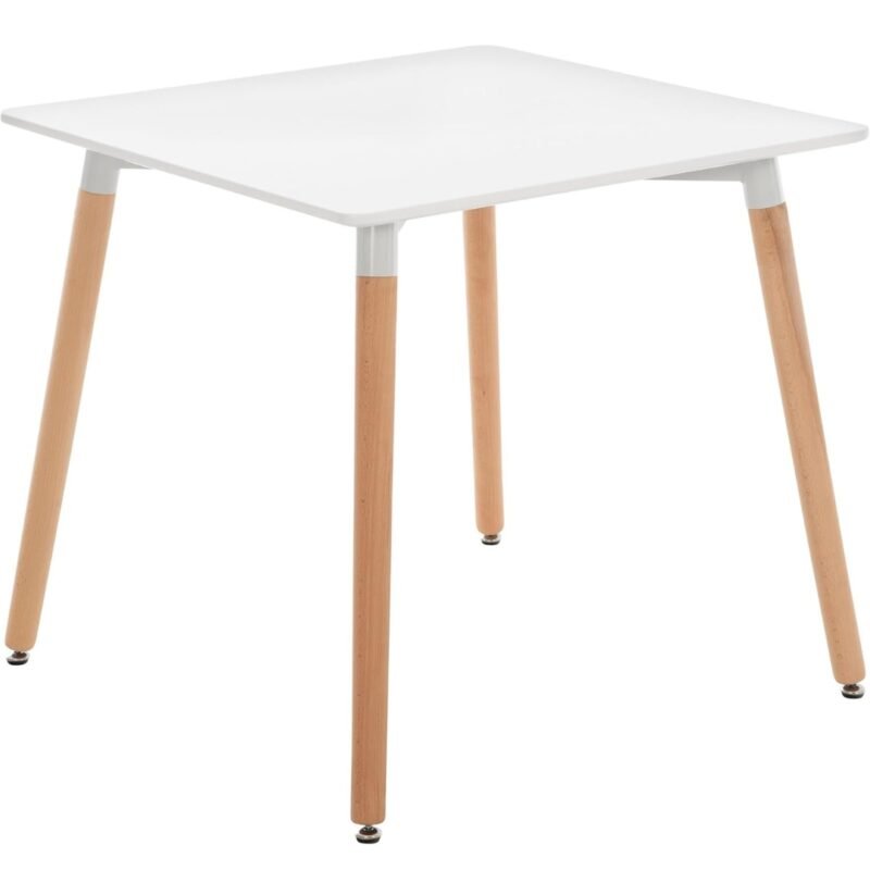 Mesa Mdf Cuadrada Blanca 80cm Moblihouse