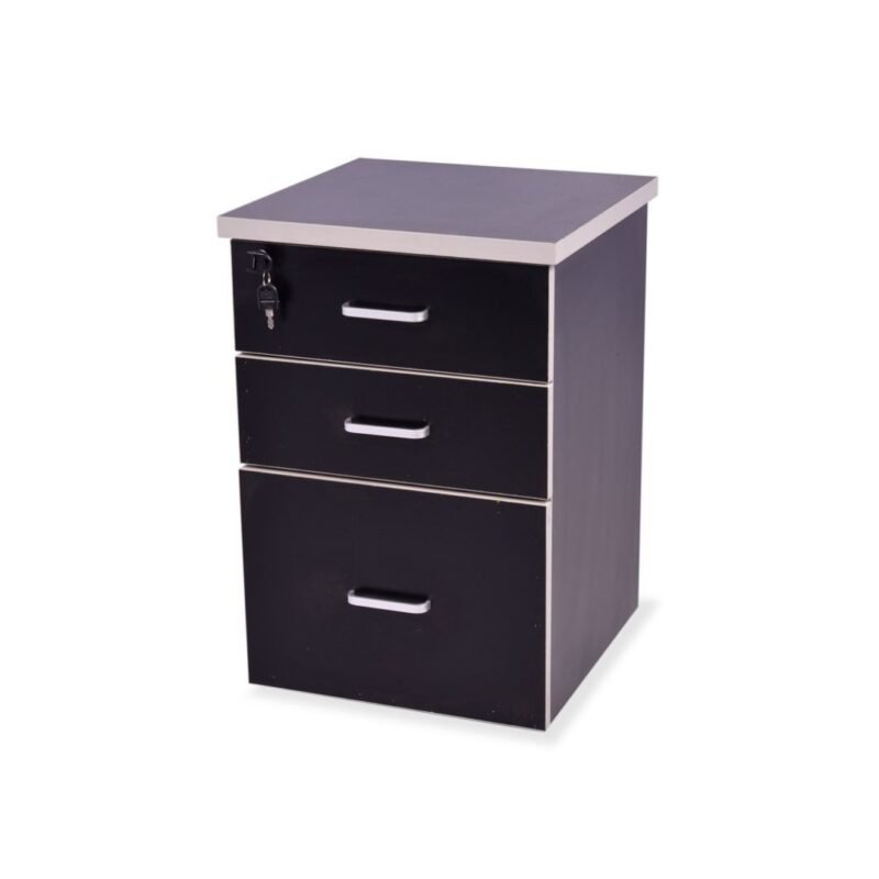 Archivador Mdf Negro Gris