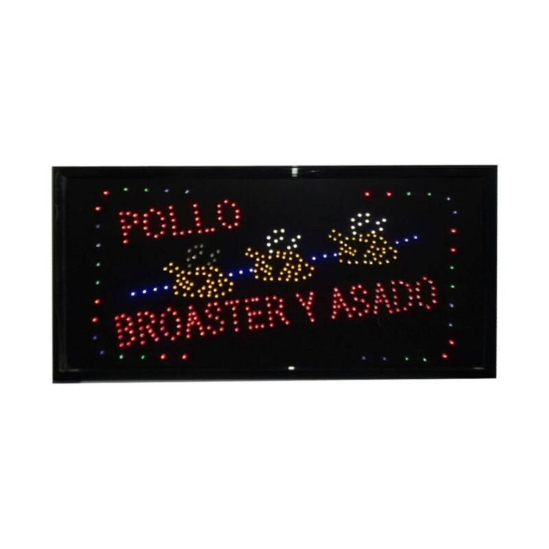 Aviso Led Pollo Asado & Broaster Moblihouse