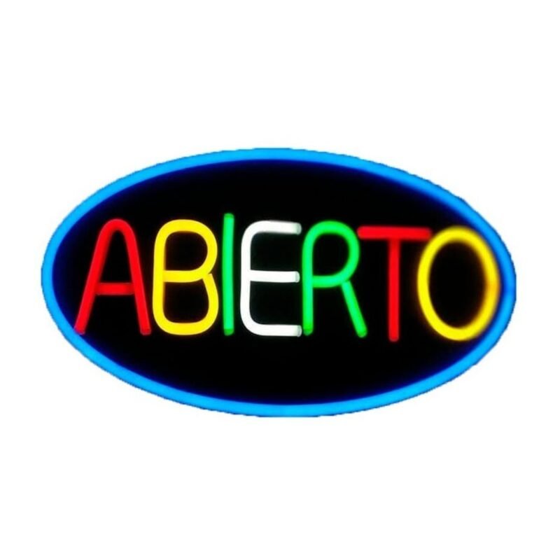 Aviso Led Tipo Neon Abierto Moblihouse