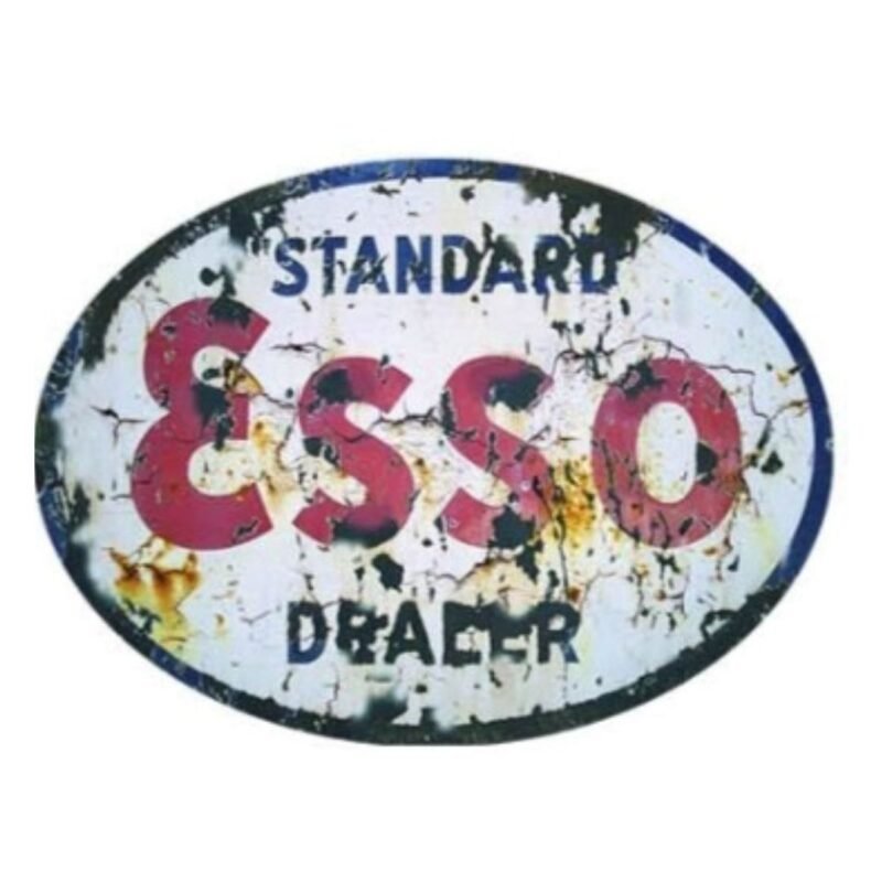 Placa Esso Vintage Decorativa Pared