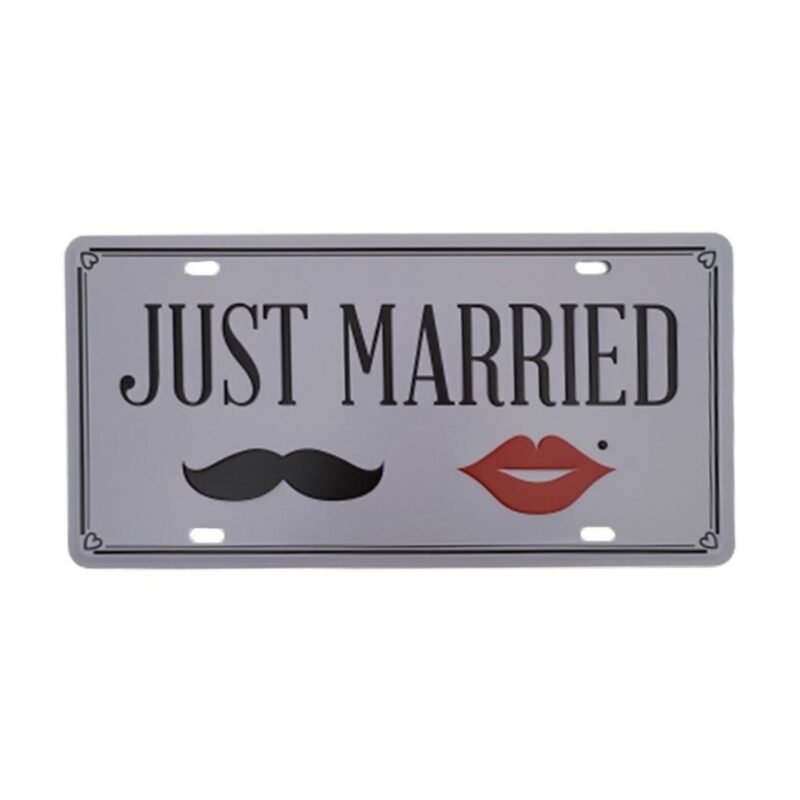 Placas Auto Italy Just Married Moblihouse