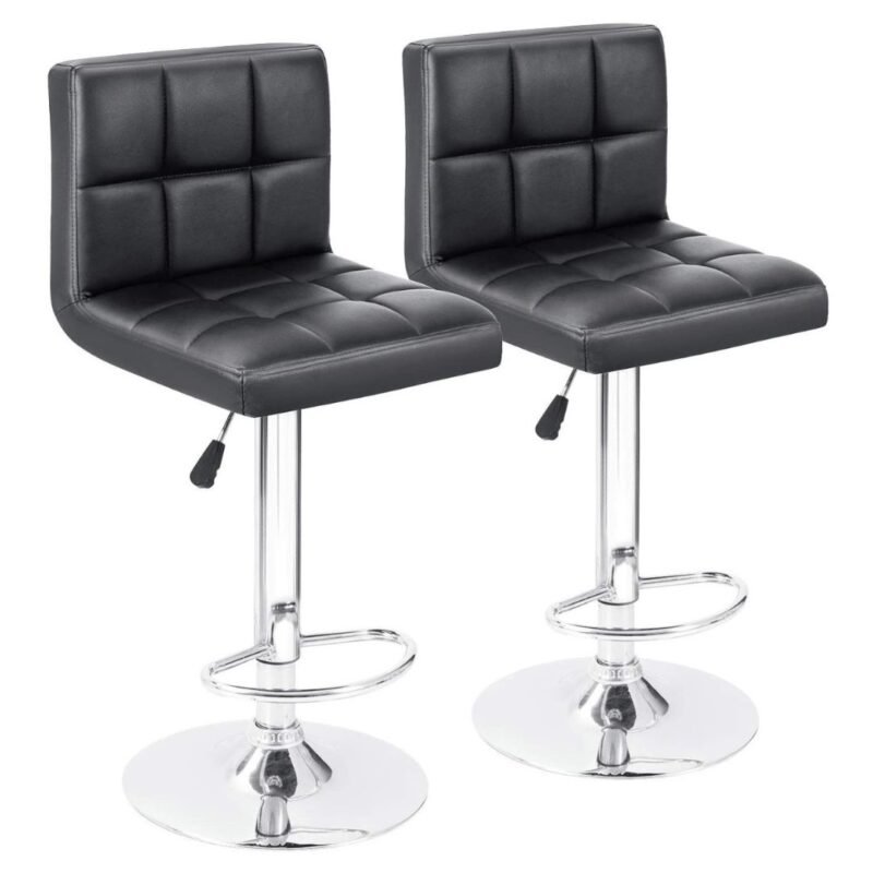 Set X2 Silla Bar Espaldar Acolchado Negra