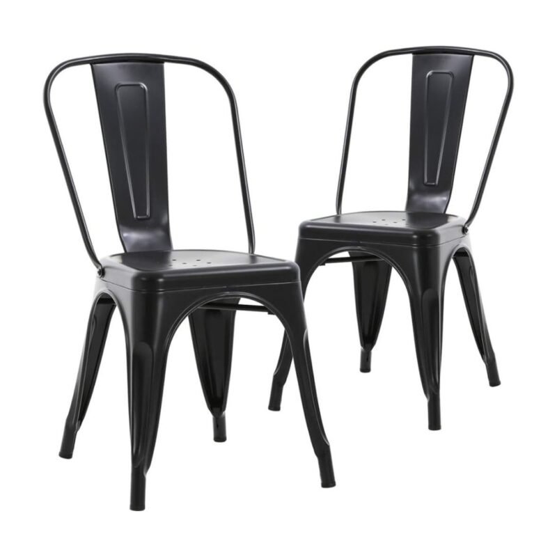 Set X2 Silla Metal Tolix Negra