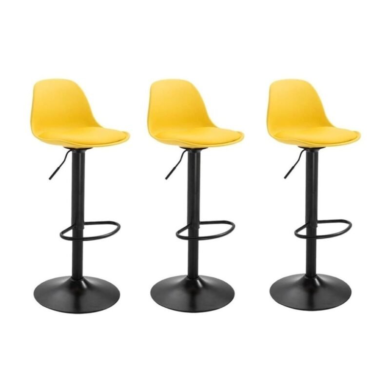 Set X3 Silla Bar Con Altura Ajustable Diseño Ergonómico