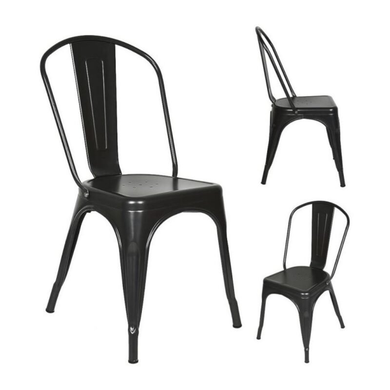 Set X3 Silla Metal Tolix Negra