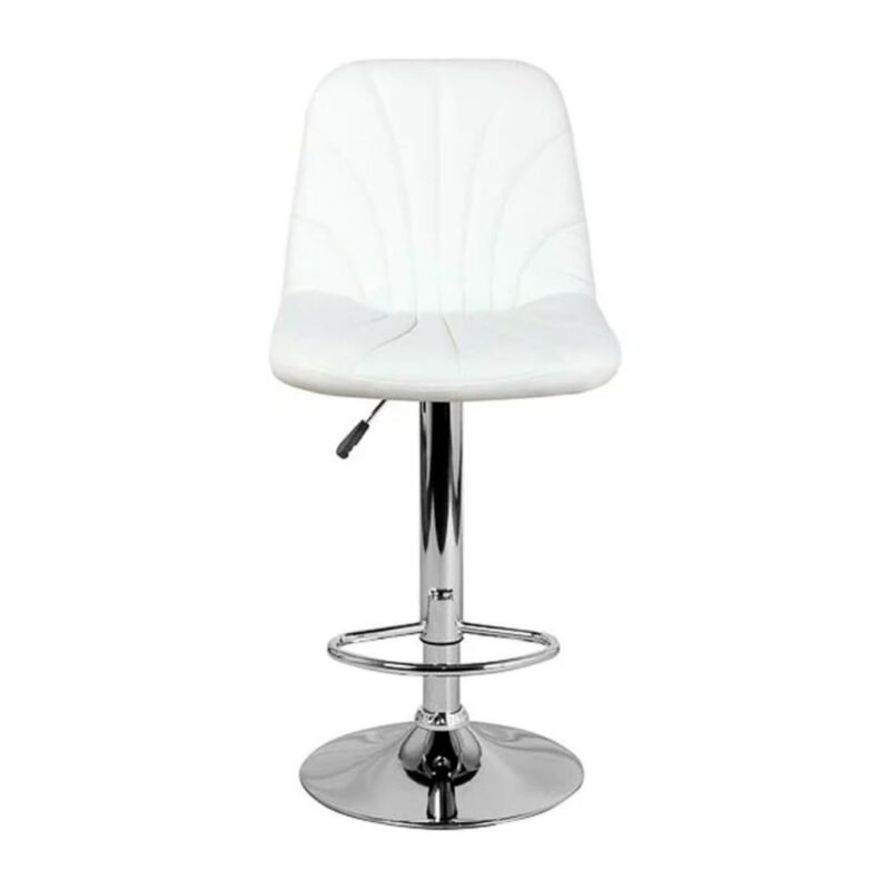 Silla Bar Acolchada Shell Blanca Y Negra