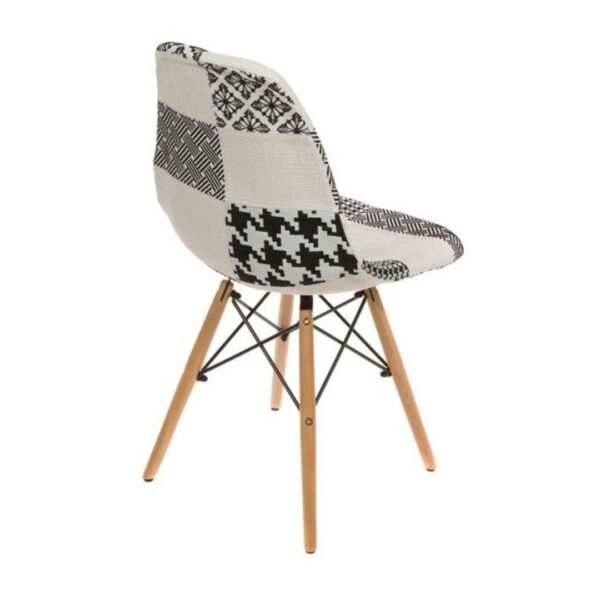 Silla Eames Tapizada Blanco Negro Moblihouse - Image 2