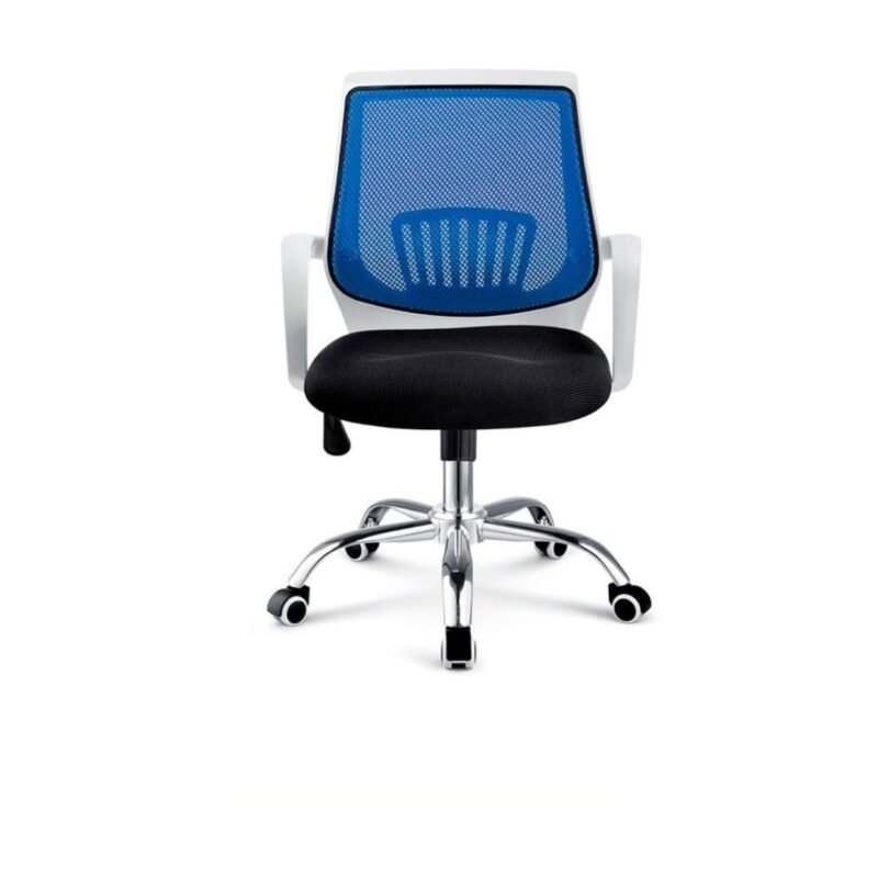 Silla Oficina Superior Blanco – Azul