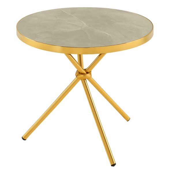 Mesa Auxiliar Redonda Luxury Gris 70x70 Cm Estilo Europeo - Image 8