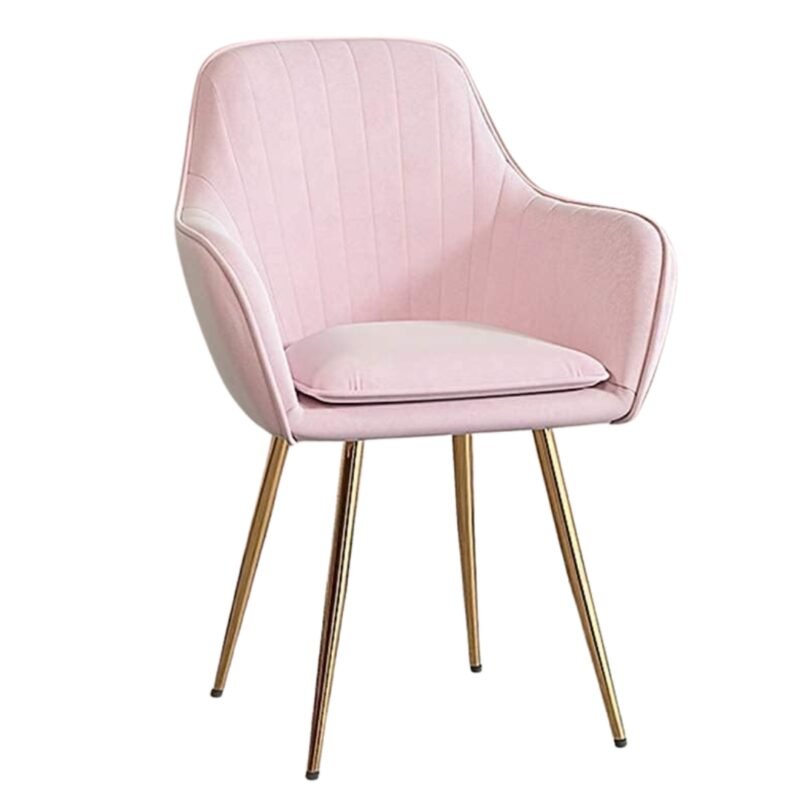 Silla De Comedor Terciopelo Valencia Rosada