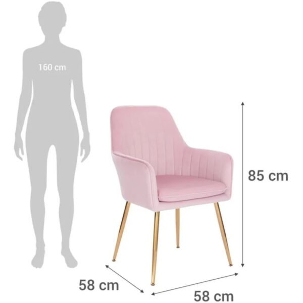 Silla De Comedor Terciopelo Valencia Rosada - Image 11