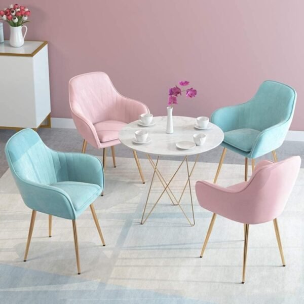 Silla De Comedor Terciopelo Valencia Rosada - Image 9