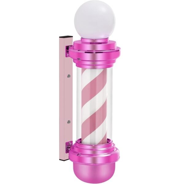 Cilindro Luminoso Rosado Para Barbería Toque Moderno 60cm - Image 11