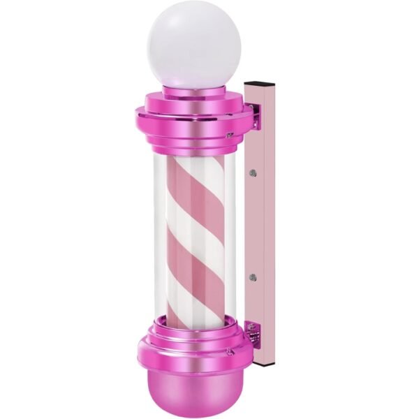 Cilindro Luminoso Rosado Para Barbería Toque Moderno 60cm - Image 6