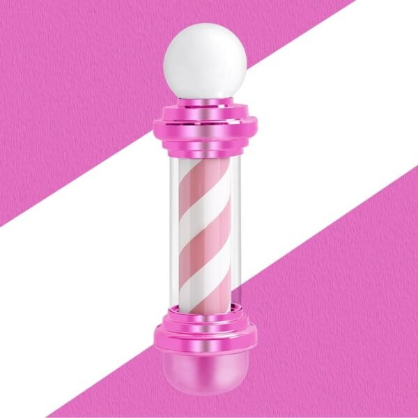 Cilindro Luminoso Rosado Para Barbería Toque Moderno 60cm - Image 2