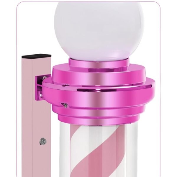 Cilindro Luminoso Rosado Para Barbería Toque Moderno 60cm - Image 12