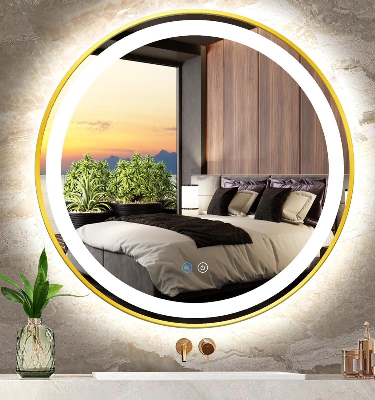 Espejo Led Circular 70cm Iluminación Táctil Y Moderna - Image 7