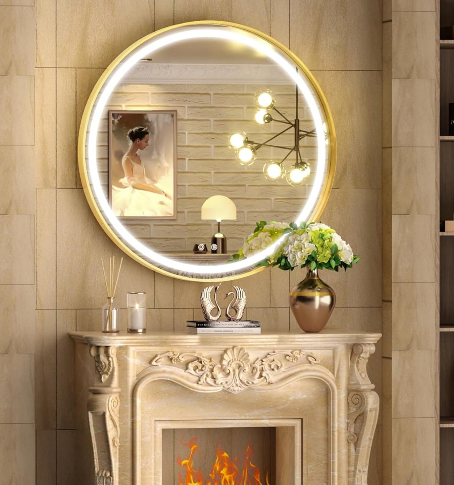 Espejo Led Circular 70cm Iluminación Táctil Y Moderna - Image 6