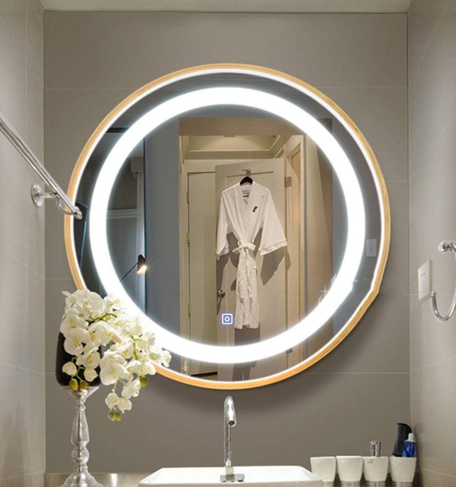 Espejo Led Circular 70cm Iluminación Táctil Y Moderna - Image 10