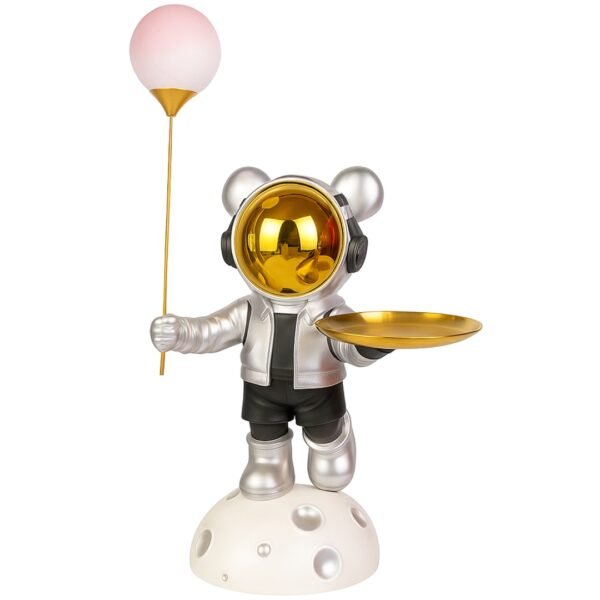 Astronauta Decorativo Con Luz Ambiental, Bandeja Metálica XL - Image 4