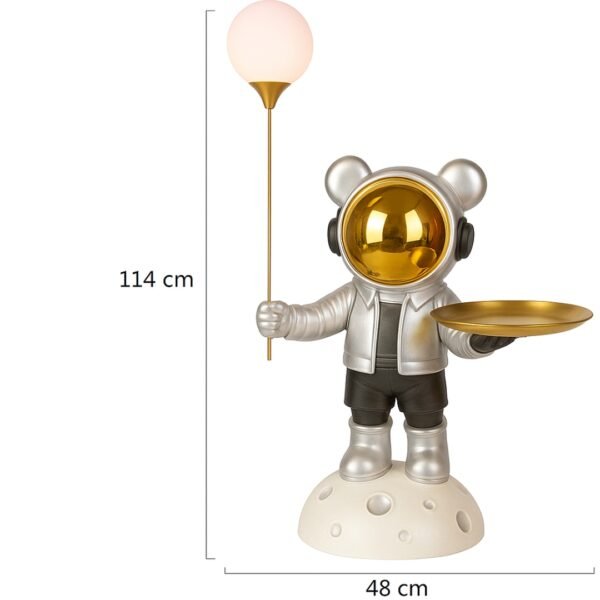 Astronauta Decorativo Con Luz Ambiental, Bandeja Metálica XL - Image 3