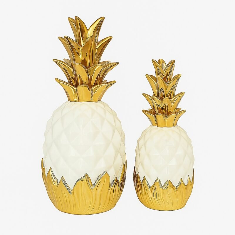 Set X2 Piñas Decorativas Luxury Diseño Exclusivo 33cm Y 27cm