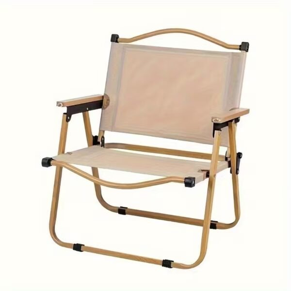 Silla Plegable Premium De Exterior Beige Camping Picnic Portátil - Image 5