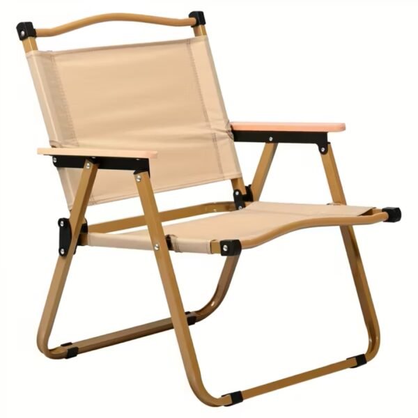 Silla Plegable Premium De Exterior Beige Camping Picnic Portátil - Image 3