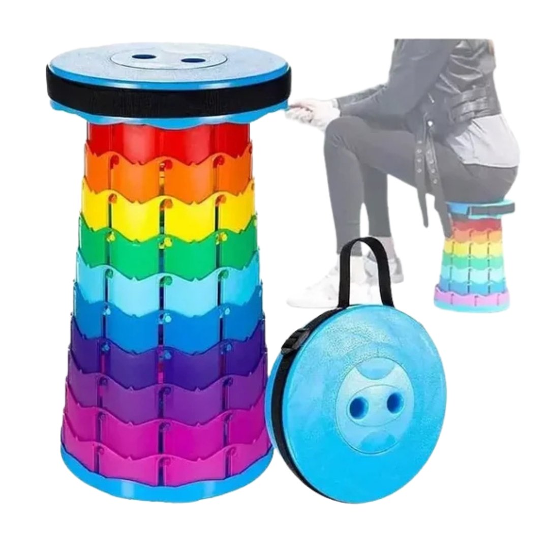 Taburete Portátil Multiusos Moderno Y Resistente Color Azul - Image 2