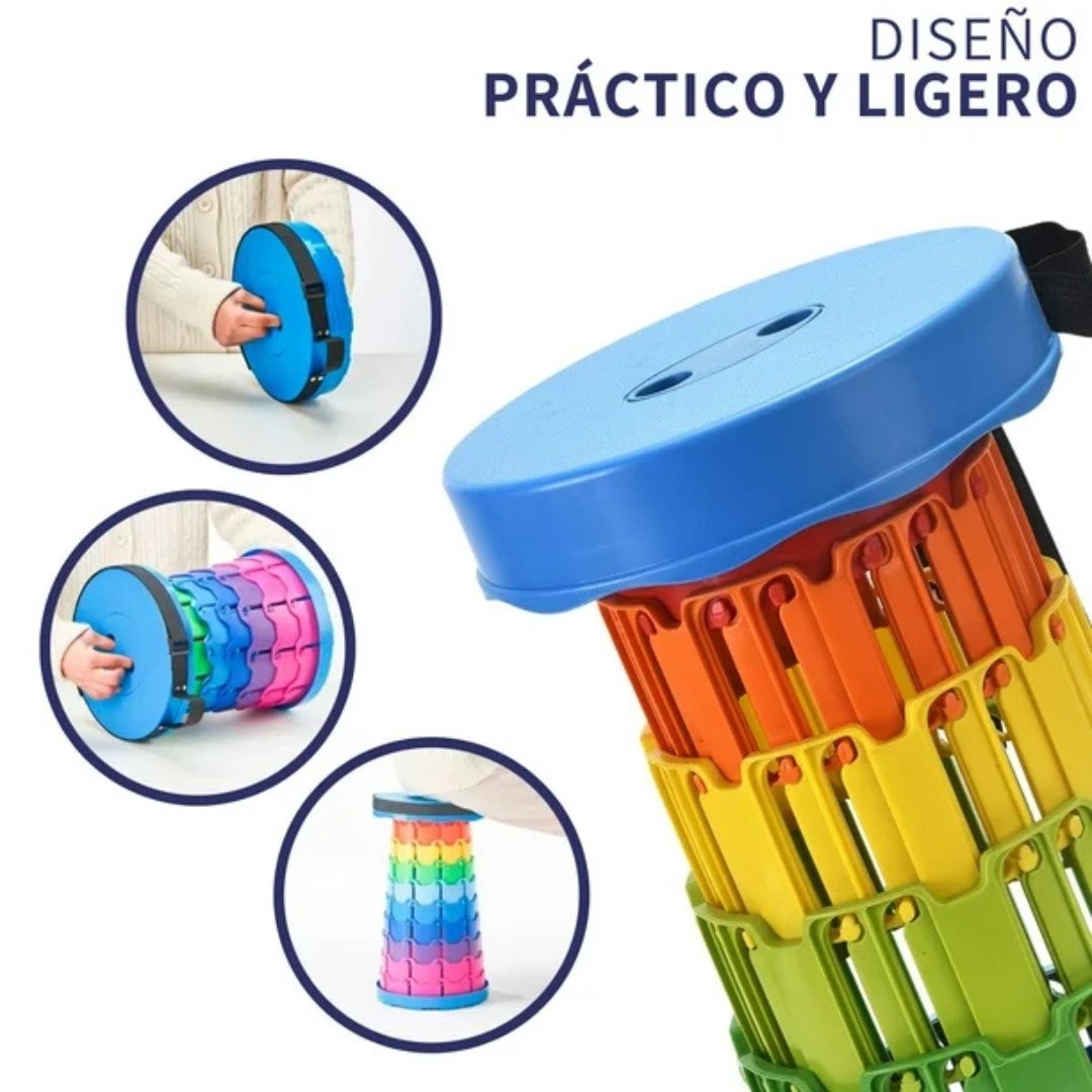 Taburete Portátil Multiusos Moderno Y Resistente Color Azul - Image 9