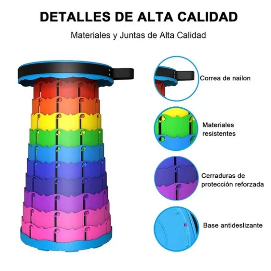 Taburete Portátil Multiusos Moderno Y Resistente Color Azul - Image 5