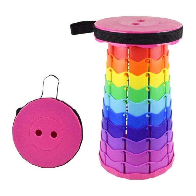 Taburete Portátil Multiusos Moderno Y Resistente Color Lila