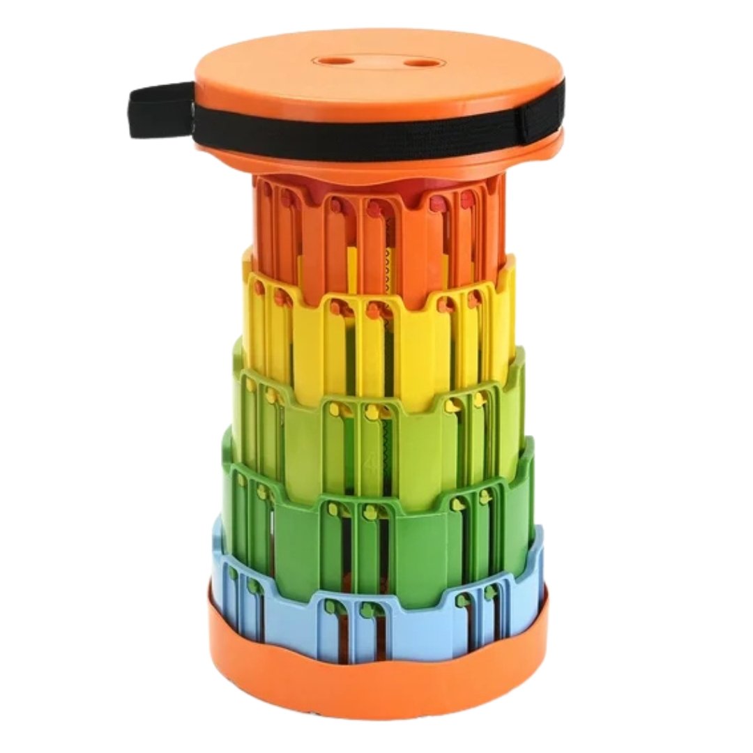 Taburete Portátil Multiusos Moderno Y Resistente Color Naranja - Image 4