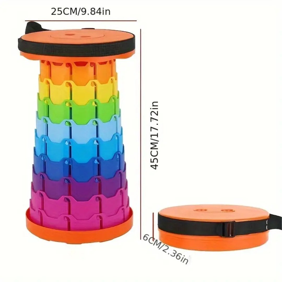 Taburete Portátil Multiusos Moderno Y Resistente Color Naranja - Image 10