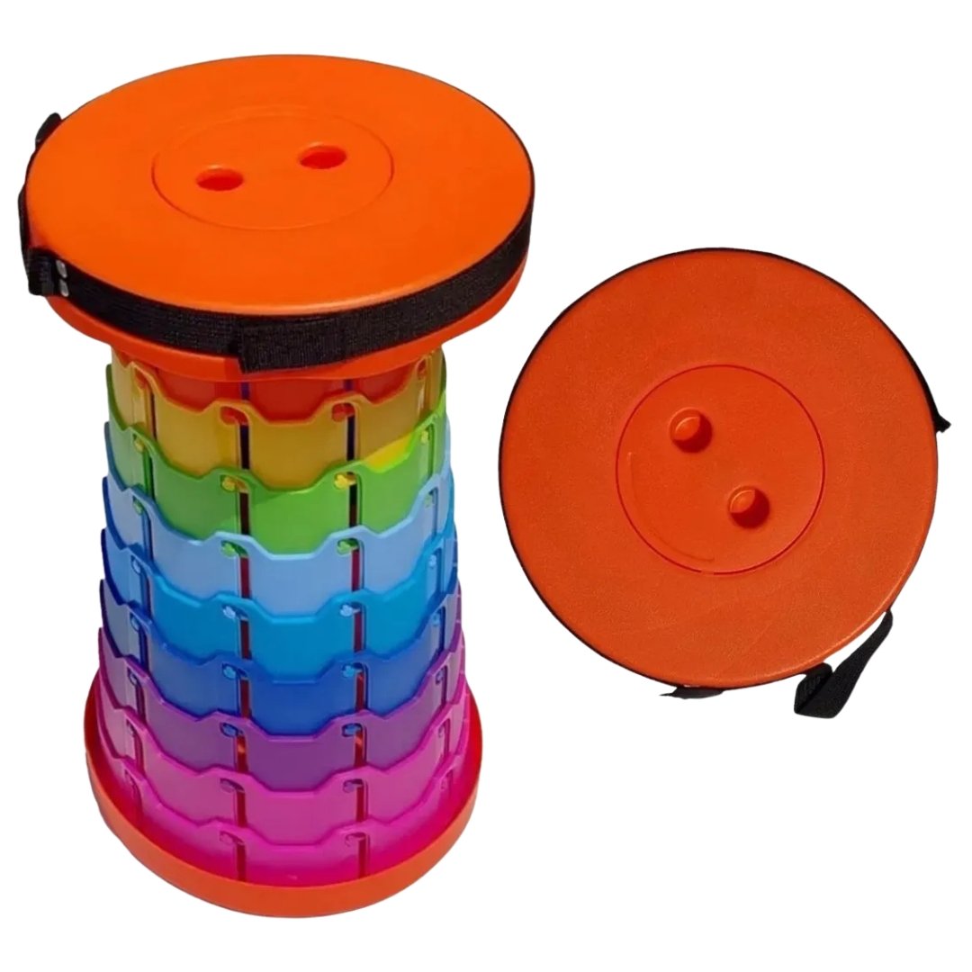 Taburete Portátil Multiusos Moderno Y Resistente Color Naranja - Image 6