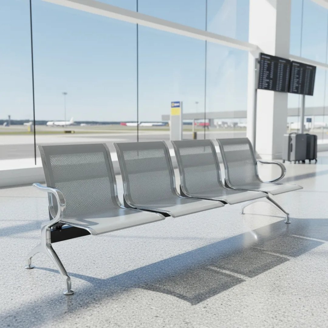 Silla Tandem 4 Puestos Sala De Espera Garantía 5 Años - Image 2