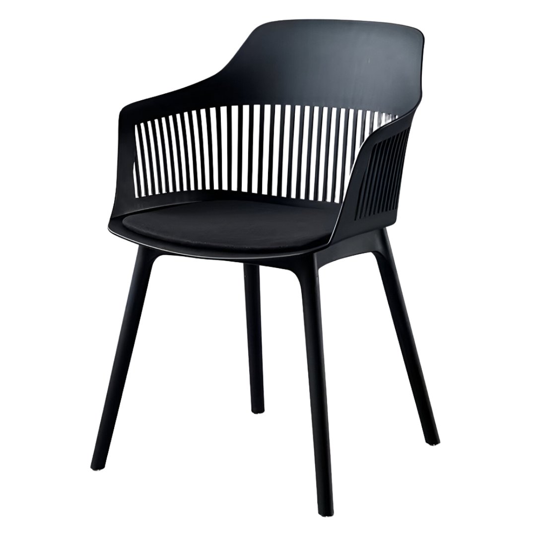 Silla De Comedor Positano Negra Moderna En Plástico Pp Resistentes - Image 2