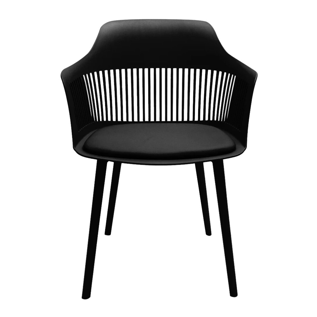 Silla De Comedor Positano Negra Moderna En Plástico Pp Resistentes - Image 10