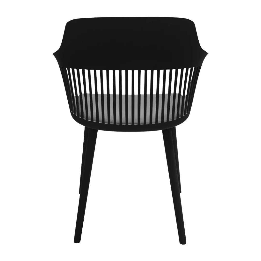 Silla De Comedor Positano Negra Moderna En Plástico Pp Resistentes - Image 5