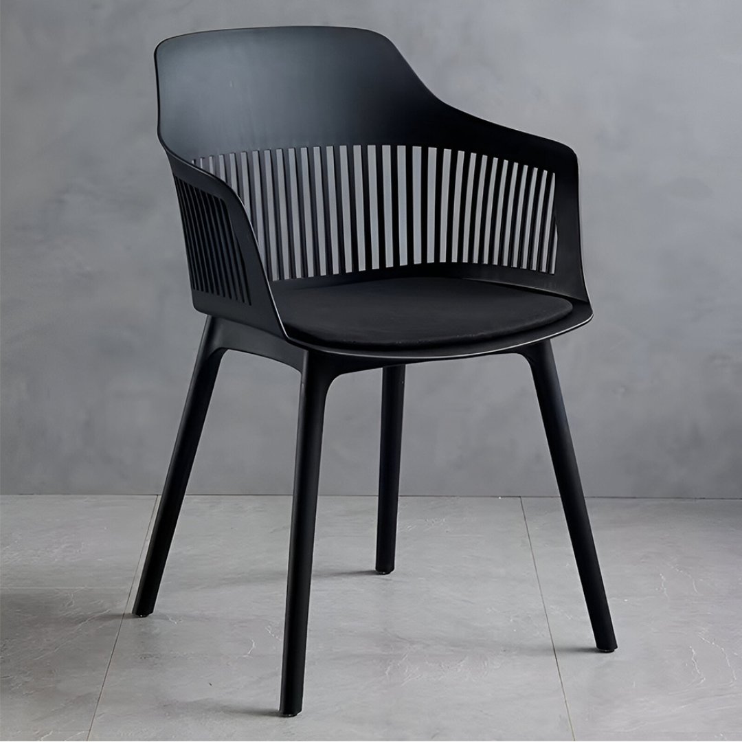 Silla De Comedor Positano Negra Moderna En Plástico Pp Resistentes - Image 4