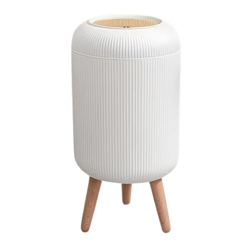 Caneca Redonda Moblihouse 1.5 L Para Basura Compacta Troquelada Blanca