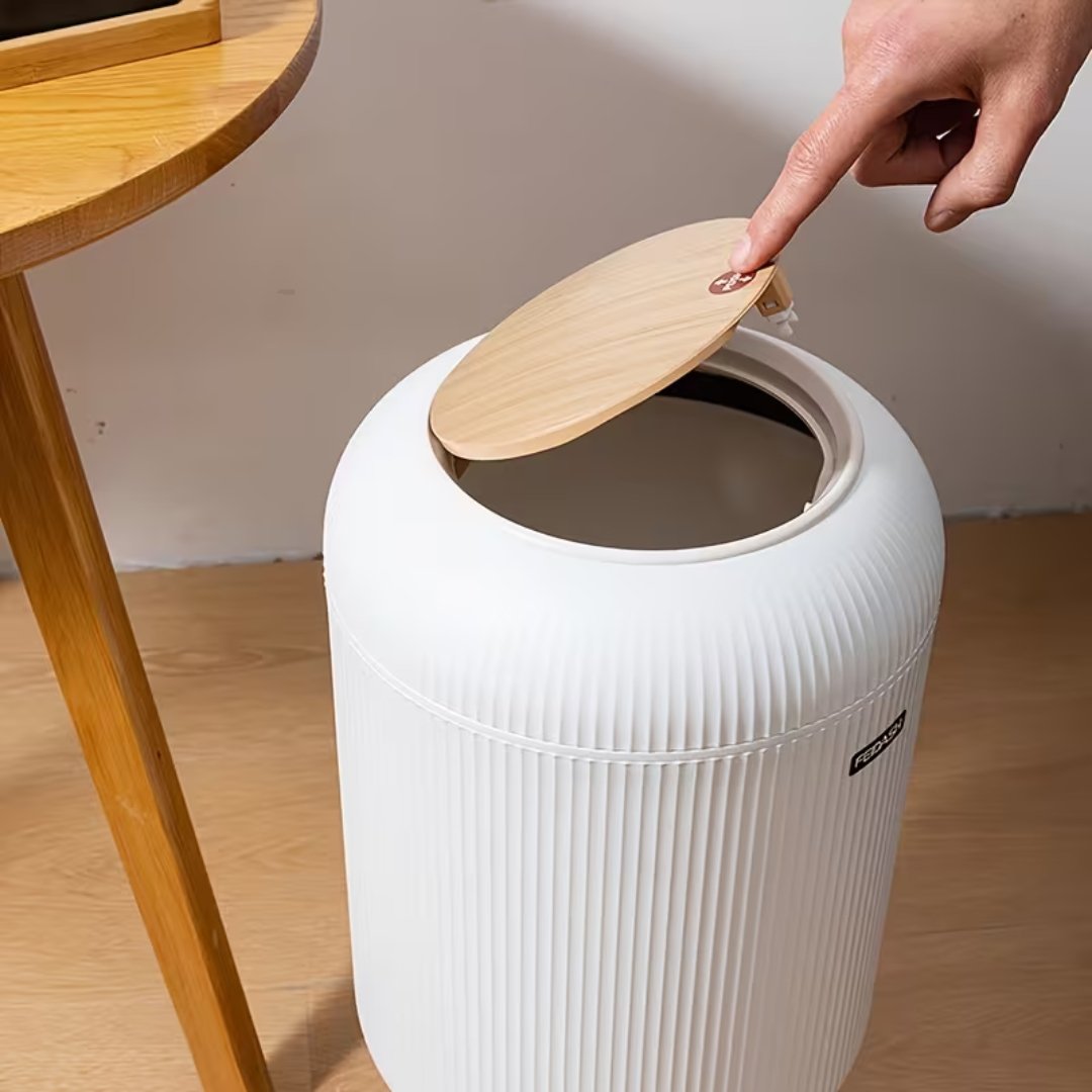 Caneca Redonda Moblihouse 1.5 L Para Basura Compacta Troquelada Blanca - Image 5