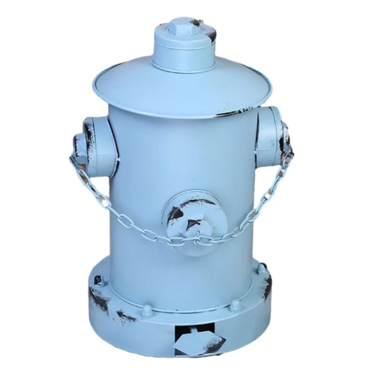 Papelera Hidrante Estilo Industrial Retro Bote Basura Gris