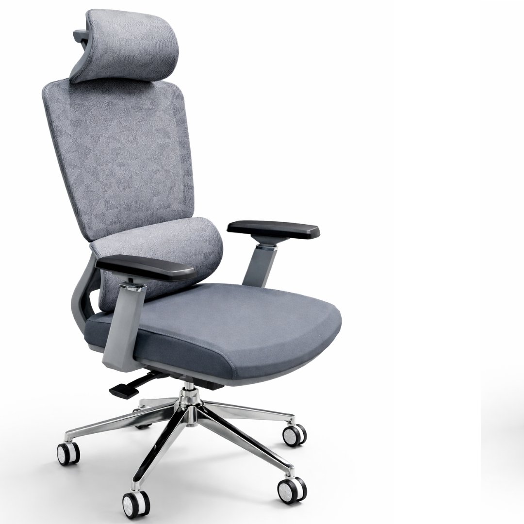 Silla Gerente Human Gris Malla - Image 5