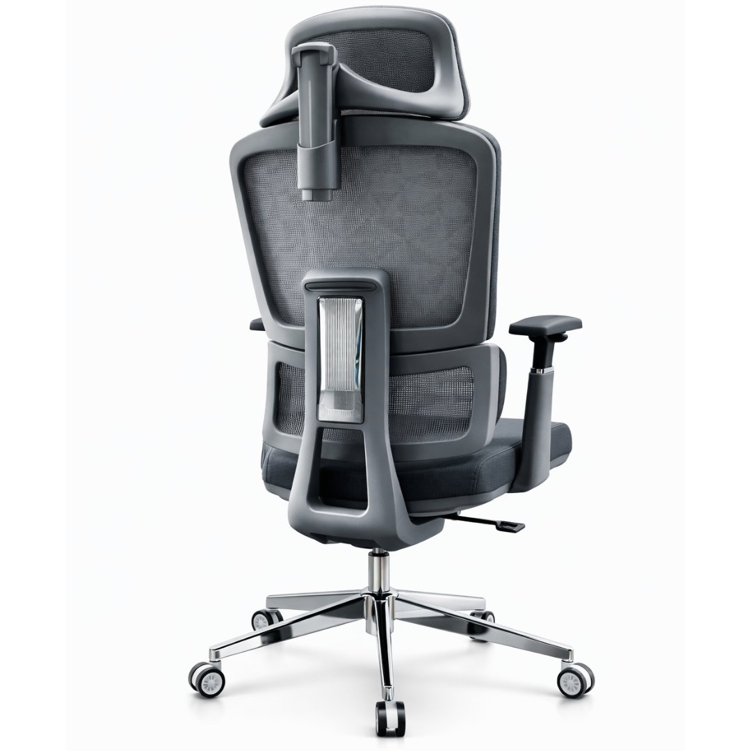 Silla Ergonómica Human Plus Respaldo Ajustable 6 Niveles Gris Malla - Image 6
