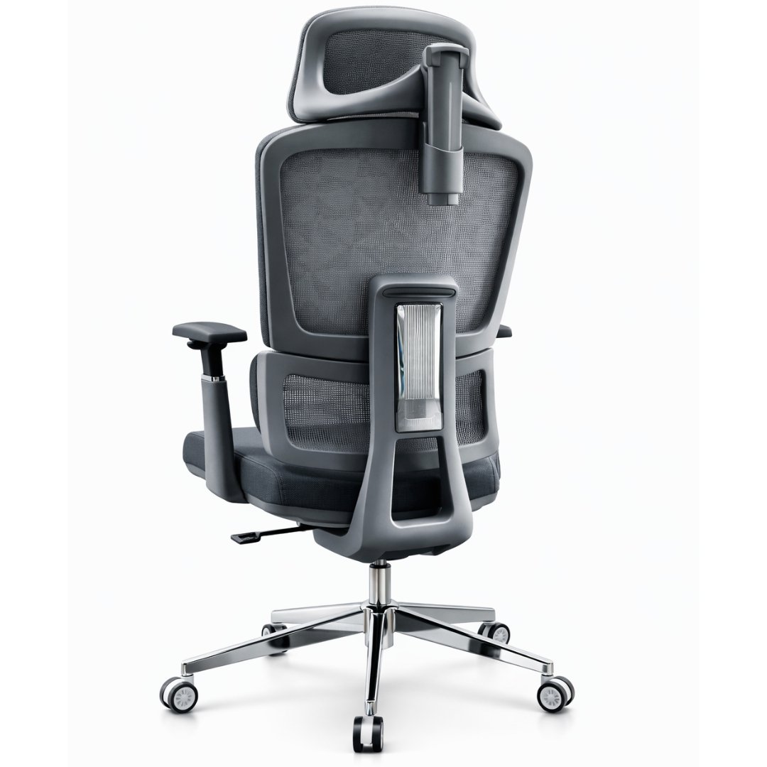 Silla Ergonómica Human Plus Respaldo Ajustable 6 Niveles Gris Malla - Image 9