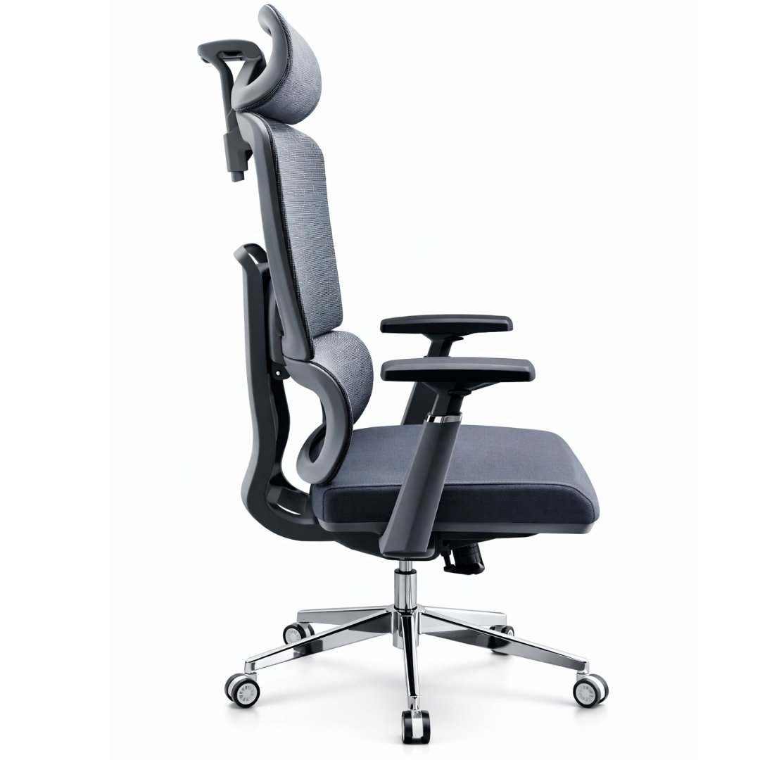 Silla Ergonómica Human Plus Respaldo Ajustable 6 Niveles Gris Malla - Image 8